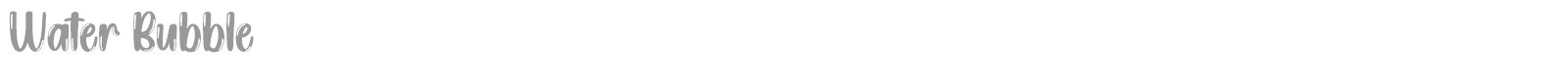 Water Bubble font preview